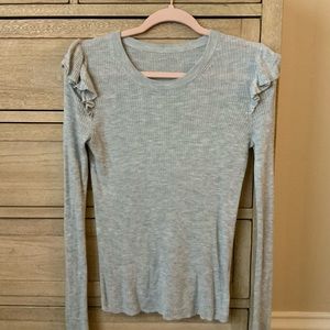 Madewell Ruffle sleeve long sleeve shirt